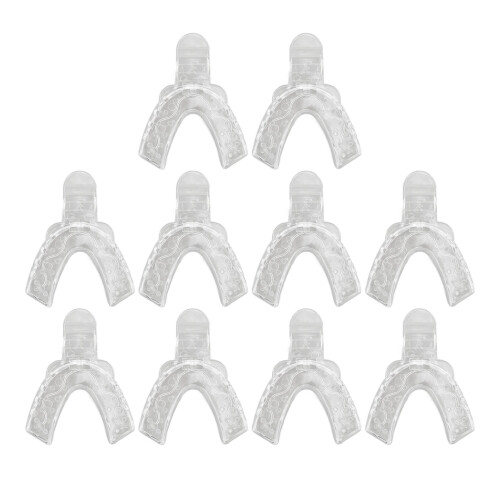 (Lower Teeth) 10x Transparent Dental Impression Tray Upper