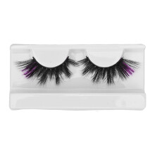 (Purple and Sparkling Pink) 18mm Farbverlauf-Wimpern lila-pink wiederverwendbar