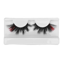 (Red and Sparkling Pink) 18mm Farbverlauf-Wimpern lila-pink wiederverwendbar