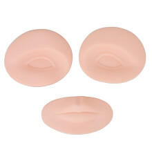 3x Make-up-Trainingsmodell 3D Augenbraue/Lippe Silikon