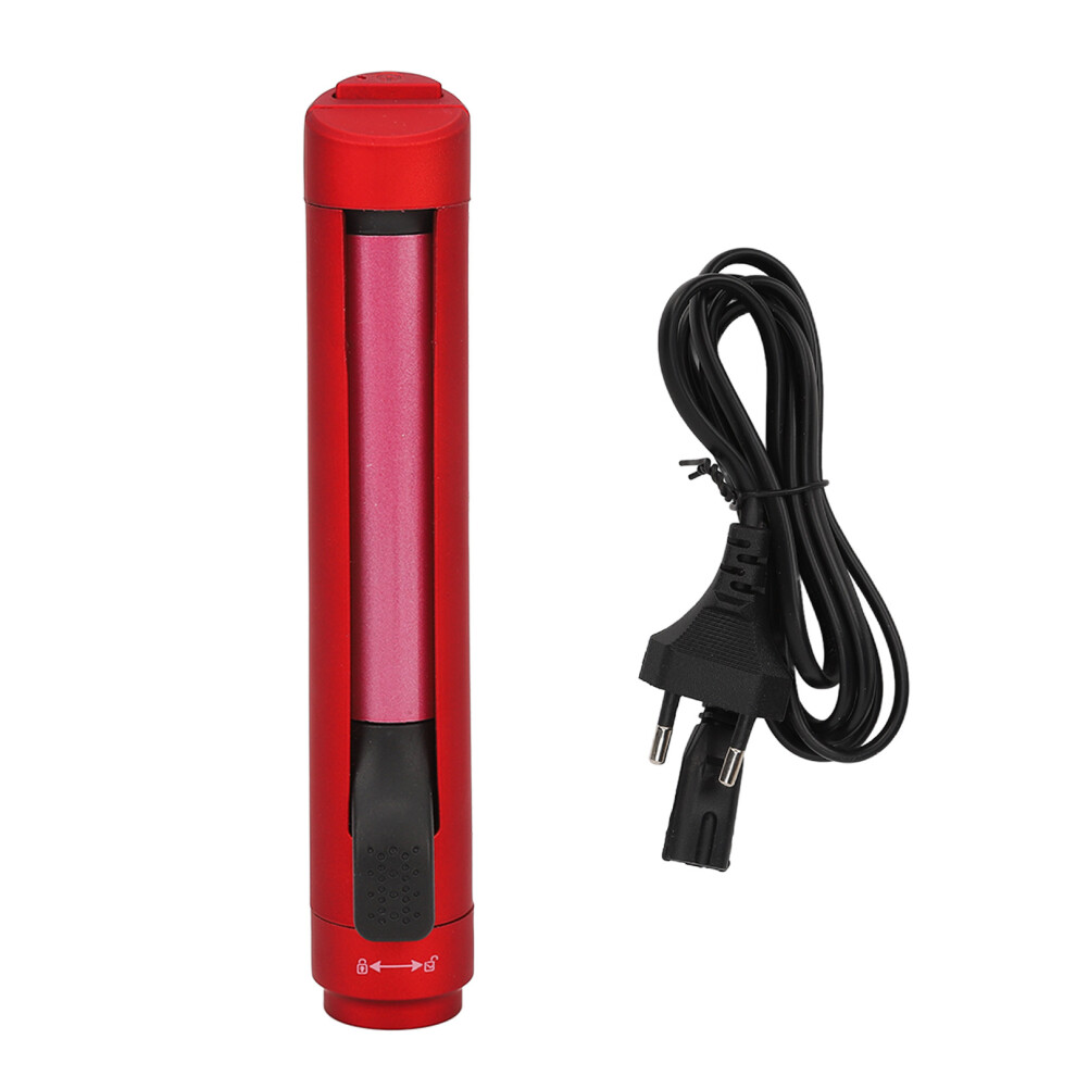 (EU Plug) 2 in 1 Hair Straightener Curler Negative Ion Mini 100-240V EU