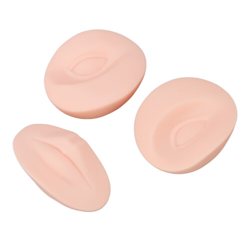 3x Make-up-Trainingsmodell 3D Augenbraue/Lippe Silikon 2