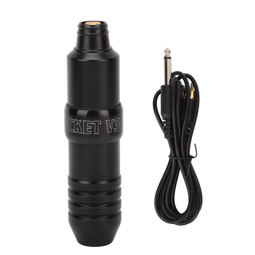 Black (Black) Rotary Tattoo Pen Cartridge Needle Adjustable Voltage Lightweight