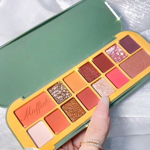 (01) 14 Farben Lidschattenpalette Perlmutt Glitzer Matt 1