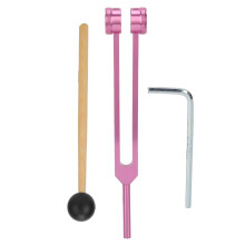 (Pink) 128Hz Stimmgabeln Aluminium mit Inbusschlüssel Hammer Pink