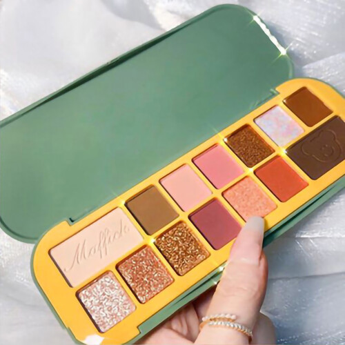 (02) 14 Farben Lidschattenpalette Perlmutt Glitzer Matt 1