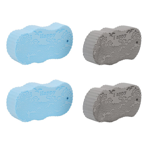 4x PVA 3D Exfoliating Bath Sponge w/ Lanyard 1