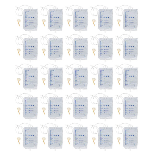 25x Harnbeutel 1000ml, Einweg, dicht, für Senioren
