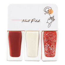 (T03) 3x Wasserbasiertes Nagellack Set Abziehbar Schnell Trocknend T19
