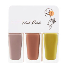 (T06) 3x Wasserbasiertes Nagellack Set Abziehbar Schnell Trocknend T19