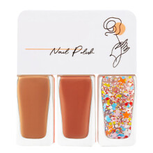 (T07) 3x Wasserbasiertes Nagellack Set Abziehbar Schnell Trocknend T19
