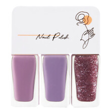(T09) 3x Wasserbasiertes Nagellack Set Abziehbar Schnell Trocknend T19