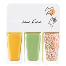 (T10) 3x Wasserbasiertes Nagellack Set Abziehbar Schnell Trocknend T19