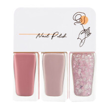 (T14) 3x Wasserbasiertes Nagellack Set Abziehbar Schnell Trocknend T19