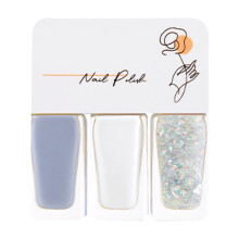 (T19) 3x Wasserbasiertes Nagellack Set Abziehbar Schnell Trocknend T19
