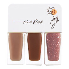 (T20) 3x Wasserbasiertes Nagellack Set Abziehbar Schnell Trocknend T19