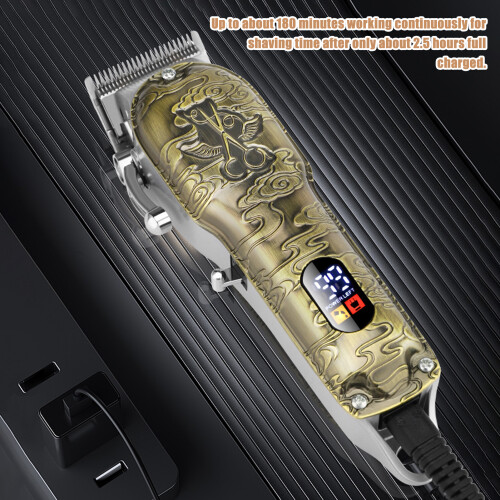 Rechargeable LED Hair Trimmer 12 Combs 1