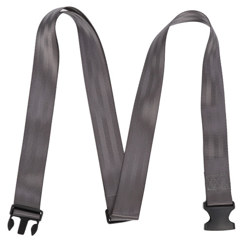 (Grey) Portable Nylon Stretching Belt with Buckle