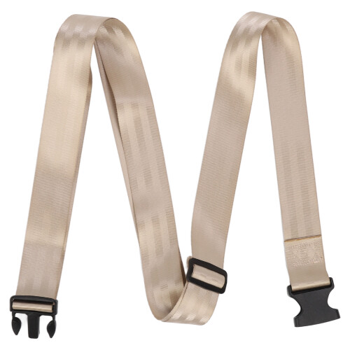 (Khaki) Portable Nylon Stretching Belt with Buckle