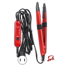(US Plug 110V) Haarverlängerungsbügeln mit Temp-Regler, EU-Stecker 220-240V