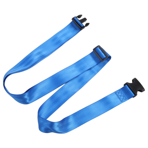 (Blue) Portable Nylon Stretching Belt with Buckle 2