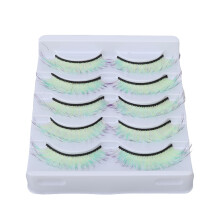 (AG03) 5x bunte Wimpern, lang, dramatisch, Farbverlauf