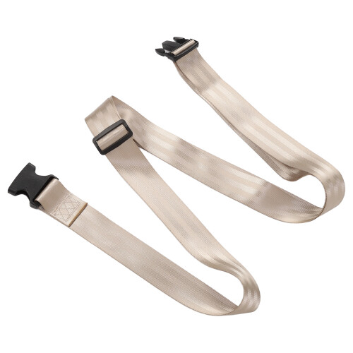 (Khaki) Portable Nylon Stretching Belt with Buckle 1