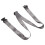 (Grey) Portable Nylon Stretching Belt with Buckle 2