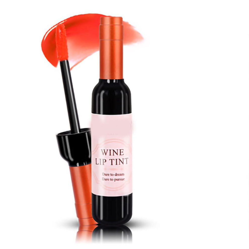 (OR01) Wine Bottle Lip Tint Waterproof Long Lasting Liquid Lipstick PK01