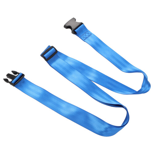 (Blue) Portable Nylon Stretching Belt with Buckle 1