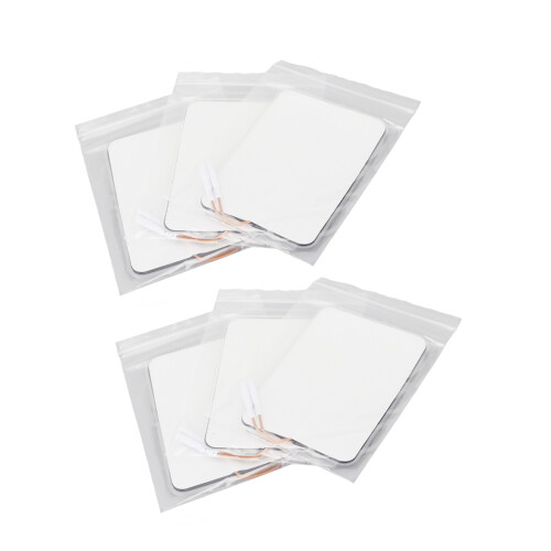 6x Elektrodenpads 8x12cm quadratisch Pin-Typ Massage 1
