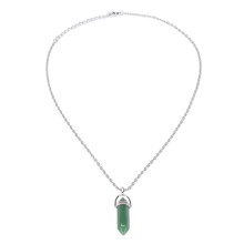 (Green Aventurine) Hexagonaler grüner Aventurin-Kristall-Halskette für Damen & Herren