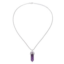 (Amethyst) Hexagonaler grüner Aventurin-Kristall-Halskette für Damen & Herren