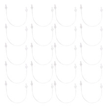 (White) 20pcs Dental Bib Clip Plastic Elastic Disposable White