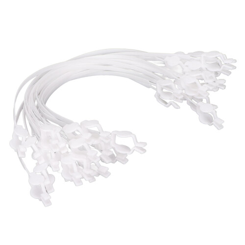 (White) 20 Pezzi Clip Bibita Dentale Plastica Bianca Monouso 1