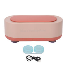 (Pink) Wiederaufladbarer Ultraschallreiniger 360 tragbar für Schmuck