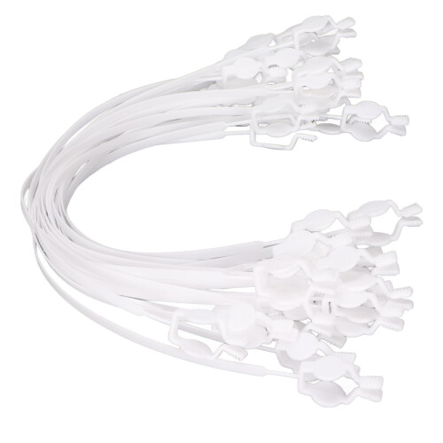 (White) 20 Pezzi Clip Bibita Dentale Plastica Bianca Monouso 2