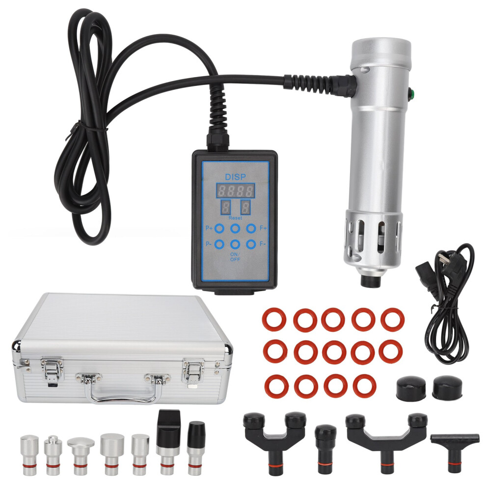 (EU Plug) Shock Wave Therapy Machine ED Treatment Silver 100-240V US Plug