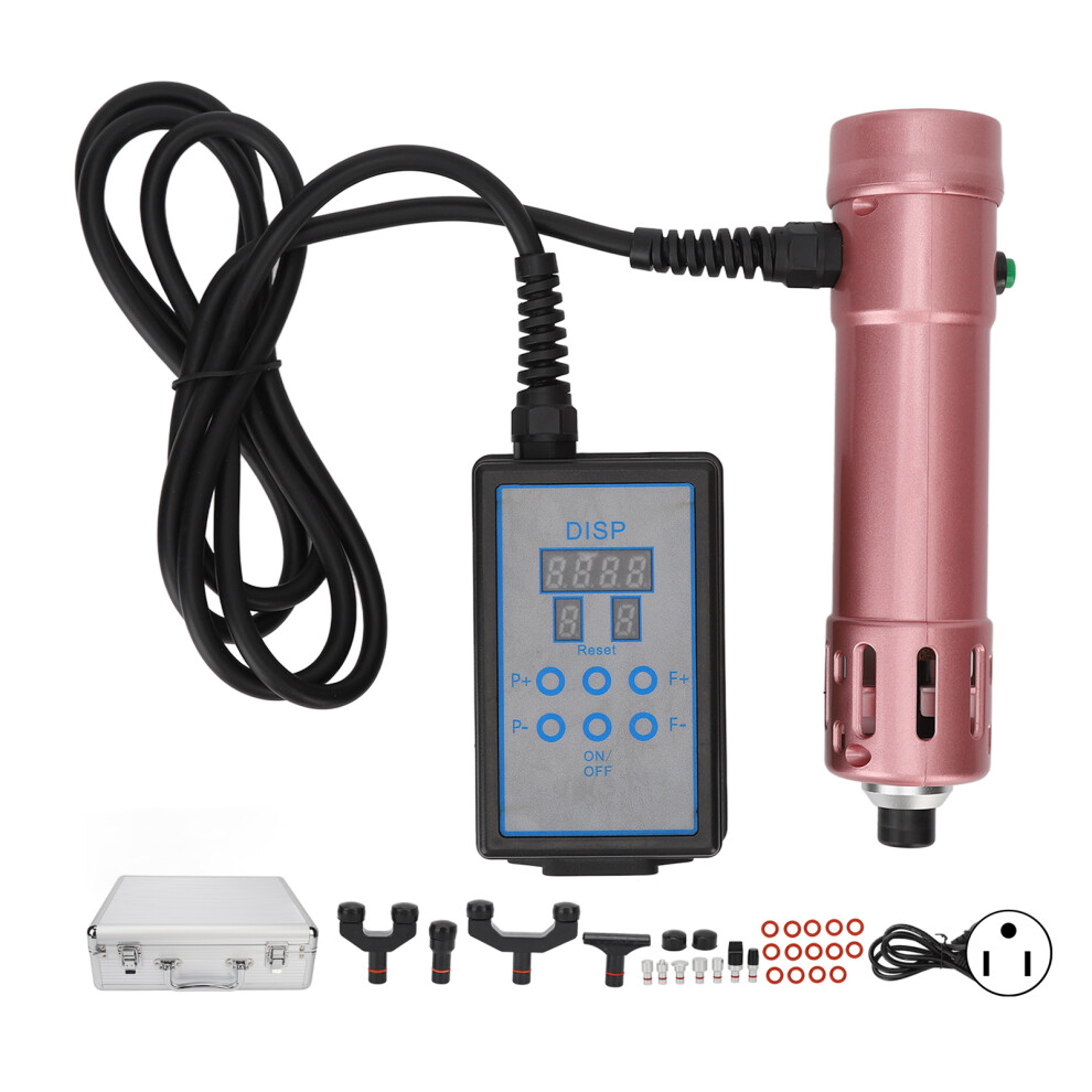 (US Plug) Shock Wave Therapy Machine ED Treatment Rose Gold 100-240V US Plug