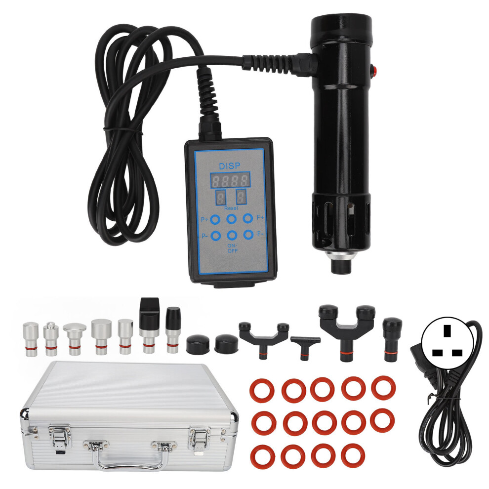 (UK Plug) Shock Wave Therapy Machine ED Treatment Black 100-240V AU Plug