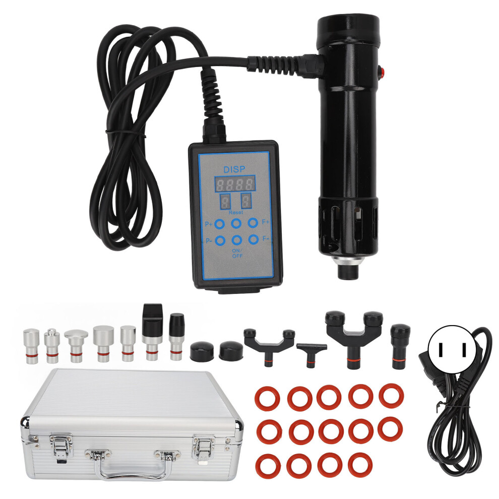 (US Plug) Shock Wave Therapy Machine ED Treatment Black 100-240V AU Plug