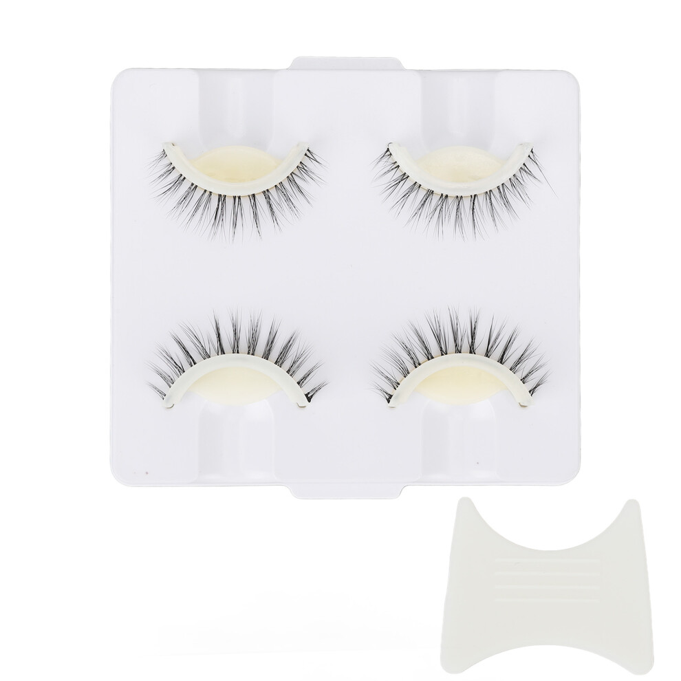 (LD2204) 2 Pairs Natural Dense Reusable Self Adhesive 3D False Eyelashes LD2204