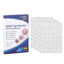 144pcs Skin Tag Remover Patches Waterproof Natural Acne Wart Mole