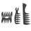 3Pcs Beard Comb Plastic Multifunctional Mustache Styling for Men 5