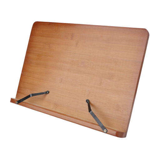 Adjustable Portable Bamboo Book Stand 2