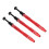(Red) 3Pcs 4-Prong Piercing Ball Grabber Tweezers 4
