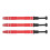 (Red) 3Pcs 4-Prong Piercing Ball Grabber Tweezers 2