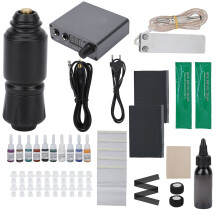 (EU Plug) Rotary Tatoompen Set LED Voeding Voetschakelaar Clipkoord
