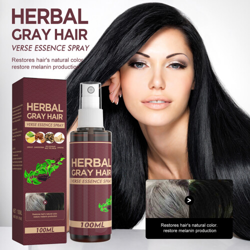 Spray scurimento capelli 100ml, siero erbale antigrigio 1