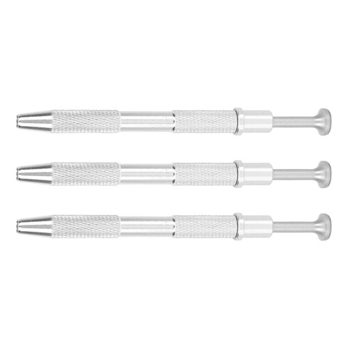 (Silver) Pinze Piercing 3 Pz, Afferratore Lingua 4 Denti, Strass, Argento 1